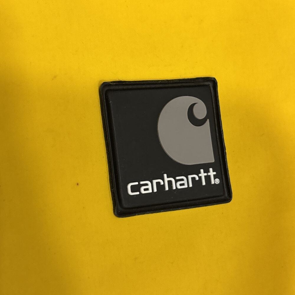 Carhartt Men's Waterproof Bib Size Medium And Jacket Size Large - Yellow READ - Picture 3 of 11